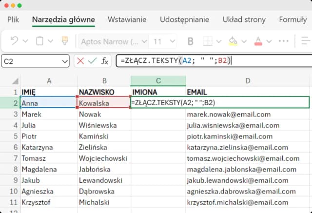 Jak łatwo podzielić tekst na kolumny w Excelu i uniknąć błędów